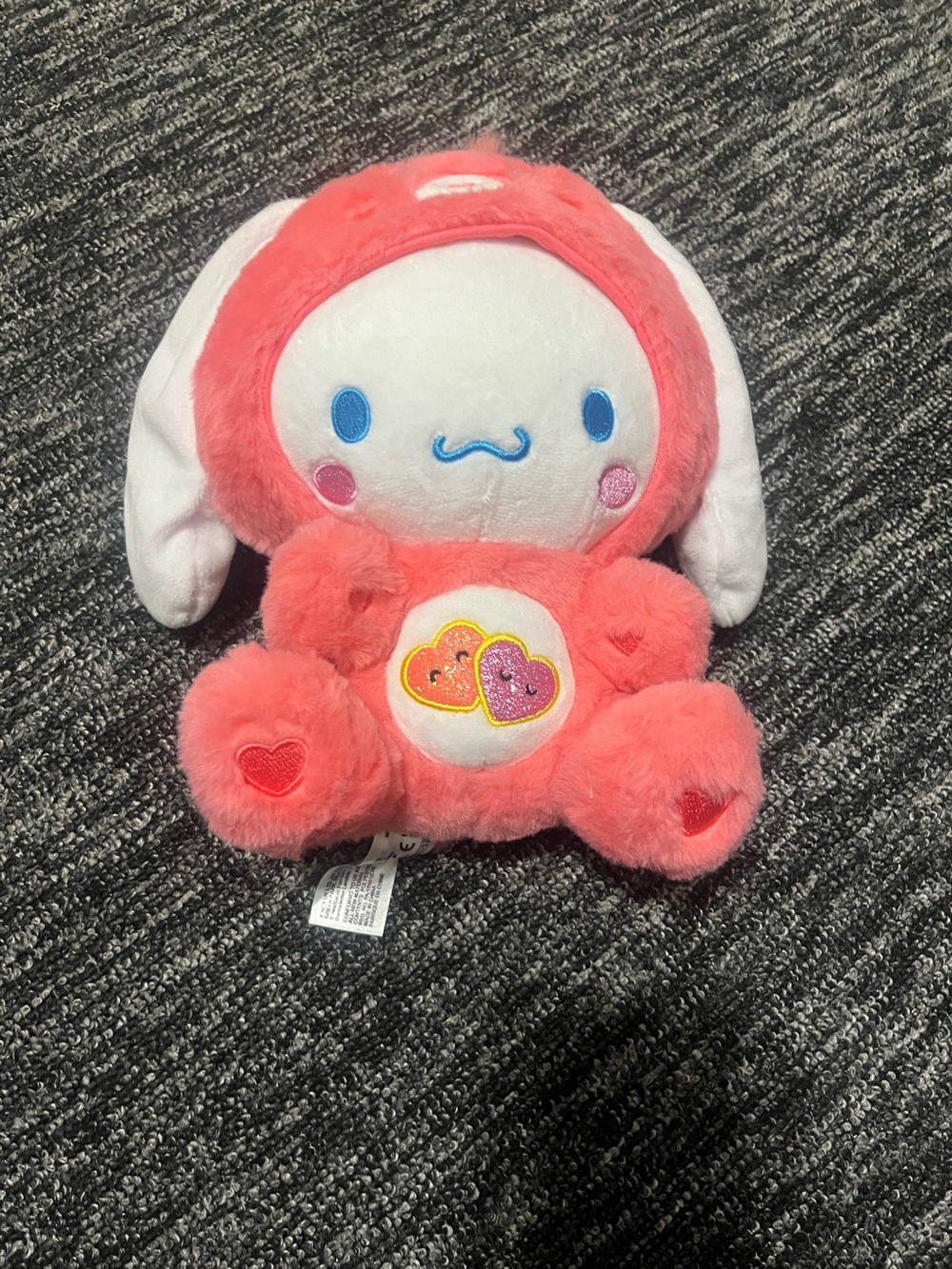 Hello Kitty and Friends Care Bears Plush: Cinnamoroll, Love-A-Lot Bear